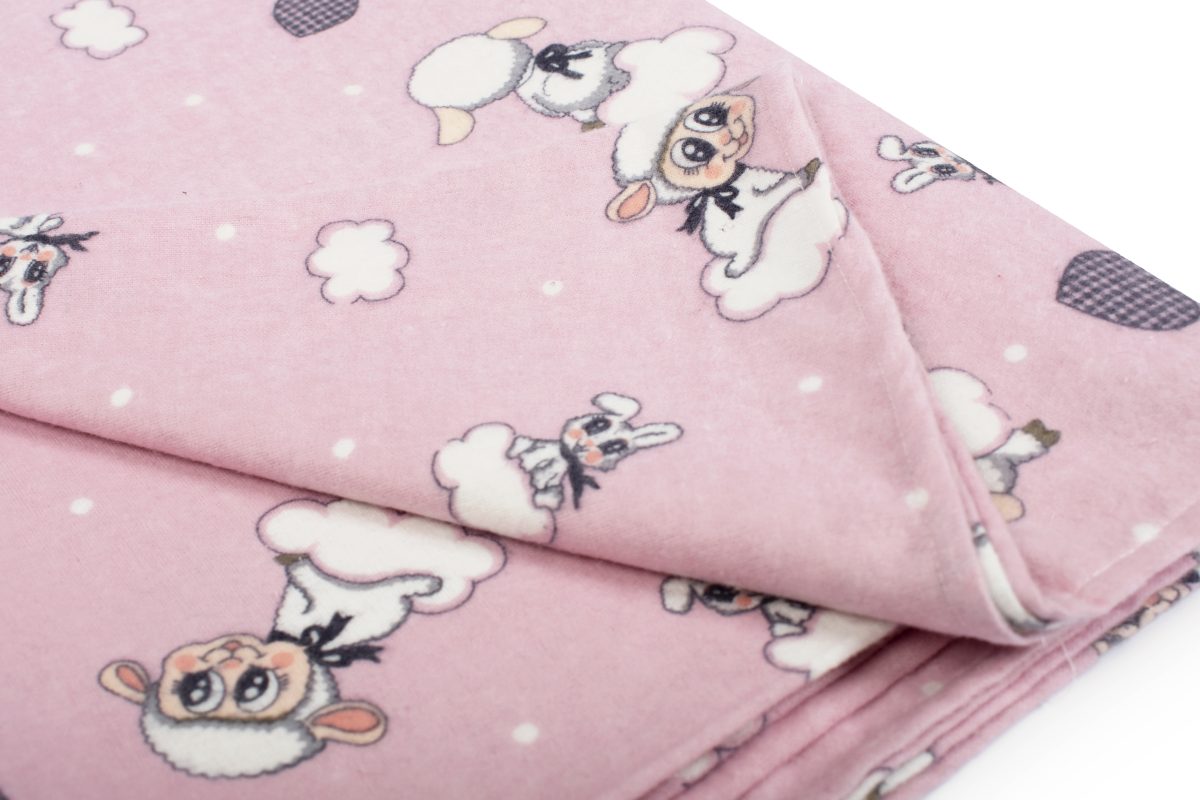 ΠΑΠΛΩΜΑΤΟΘΗΚΗ ΕΜΠΡΙΜΕ kids Προβατάκι 05 160Χ240 Pink Flannel cotton 100%