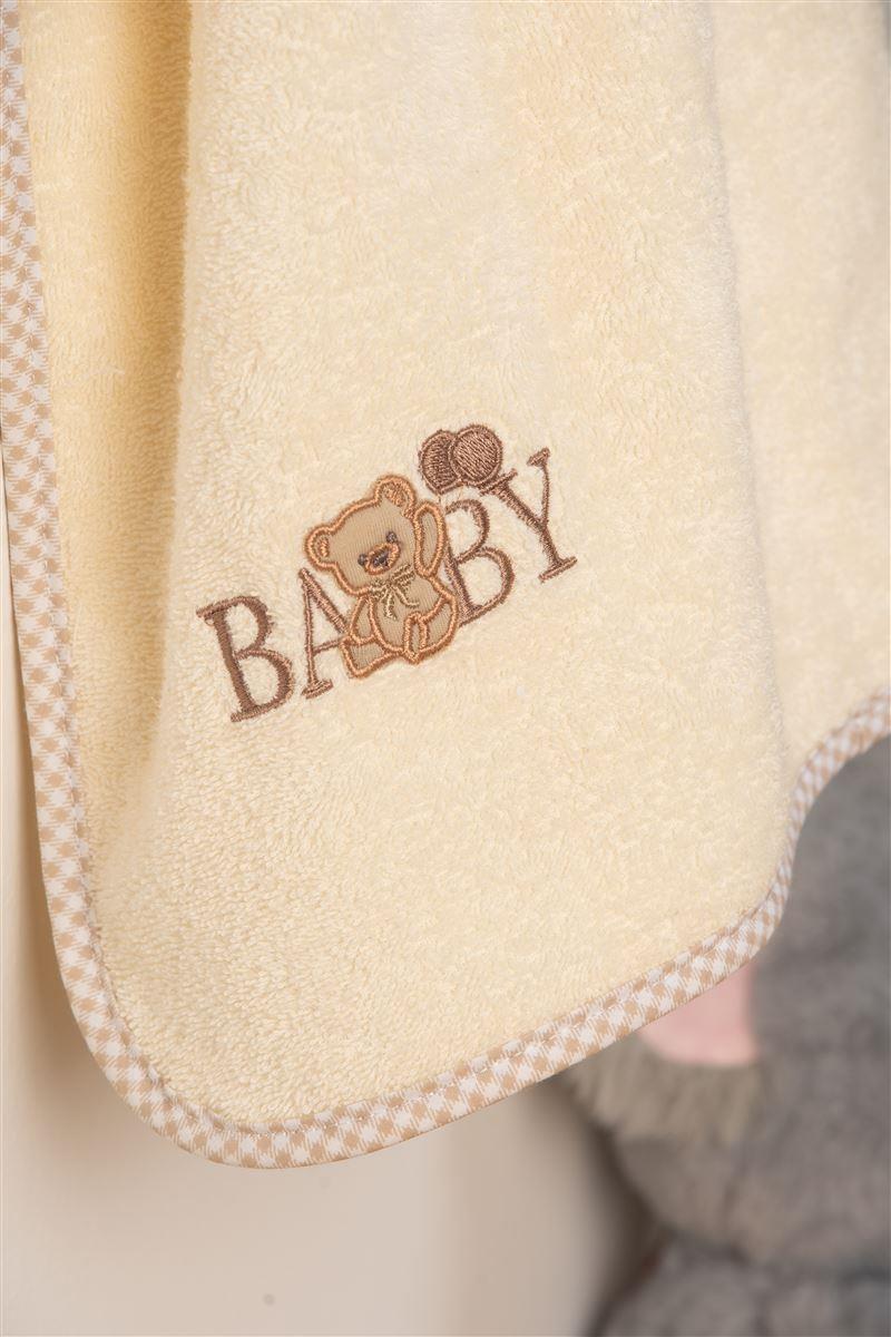 ΚΑΠΑ Με Κέντημα bebe Baby Bear 164 75X85 Εκρού 100% Cotton