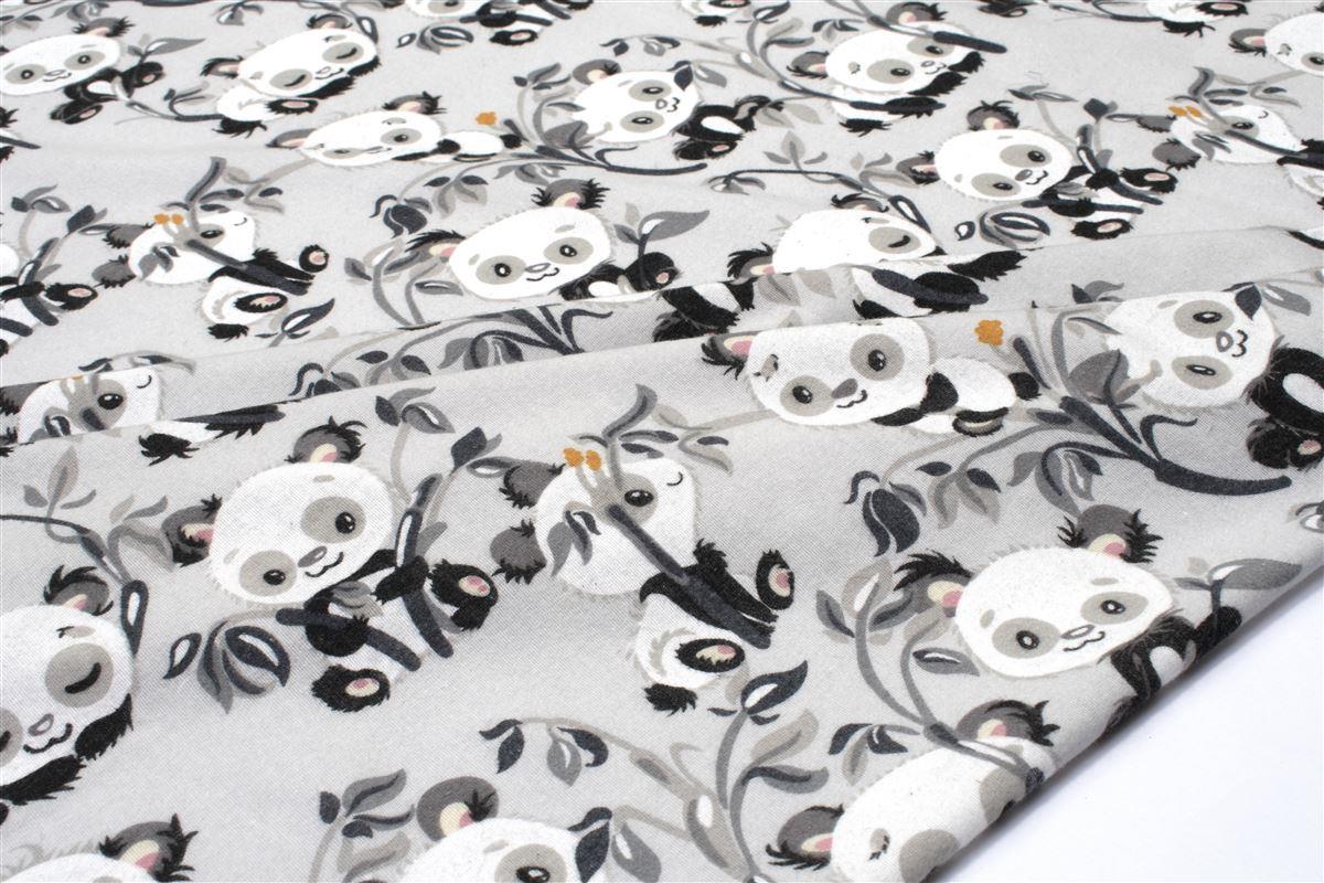 ΣΕΝΤΟΝΑΚΙ ΛΙΚΝΟΥ bebe Panda Bear 96 80X110 Grey 100% Cotton Flannel