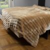 ΚΟΥΒΕΡΤΑ Coral Fleece Ριγέ 160X220 300gsm 12 Beige 100% Polyester