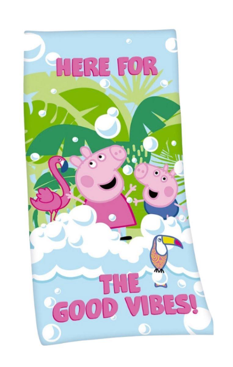 Πετσέτα Θαλάσσης Quick Dry Hasbro Peppa Pig 12 70X140 Digital Print Green 100% Microfiber