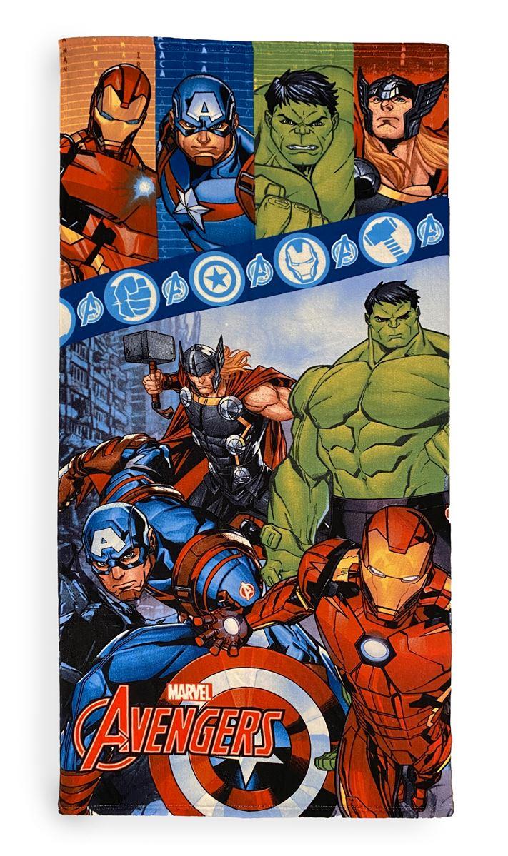 Πετσέτα Θαλάσσης Quick Dry Marvel Avengers 04 70X140 Digital Print Blue 100% Microfiber