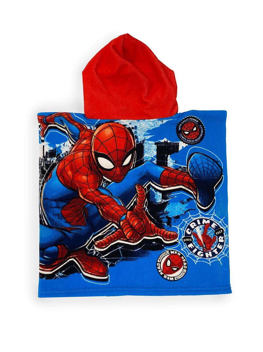Πόντσο Θαλάσσης Quick Dry Marvel Spider-Man 17 50X100 Sky Blue 100% Microfiber