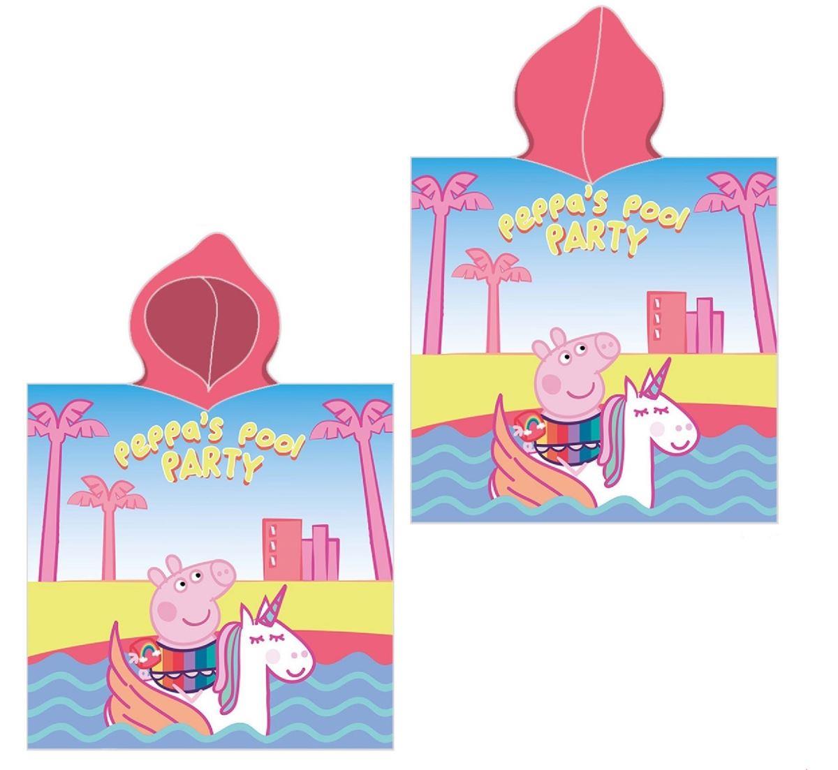 Πόντσο Θαλάσσης Quick Dry Hasbro Peppa Pig 32 50X100 Pink 100% Microfiber