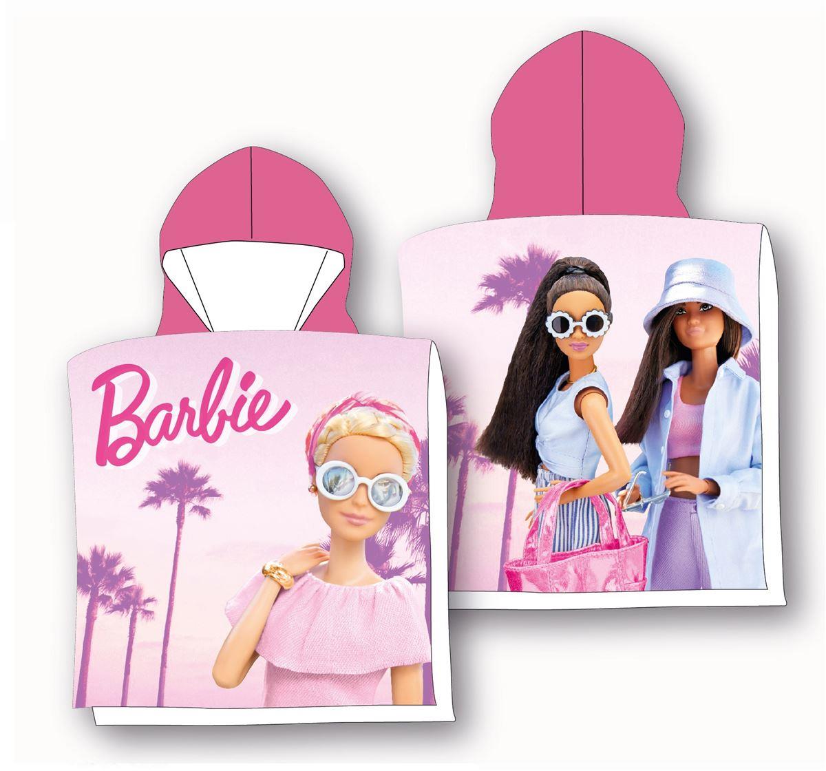 Πόντσο Θαλάσσης Quick Dry Mattel Barbie 86 50X100 Pink 100% Microfiber