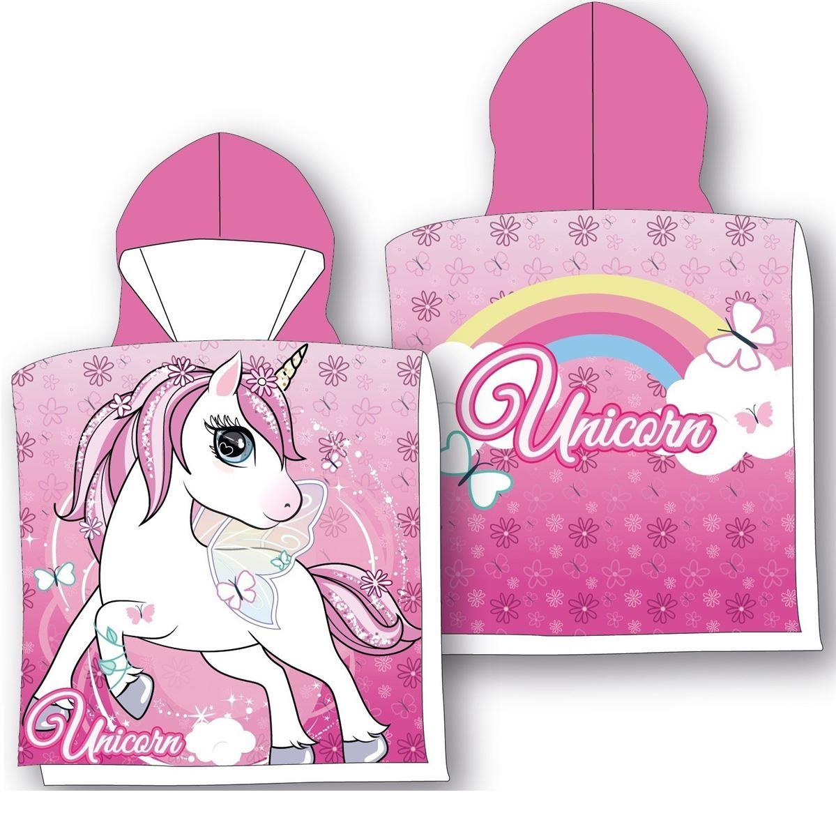 Πόντσο Θαλάσσης Quick Dry Unicorn 24 50X100 Pink 100% Microfiber