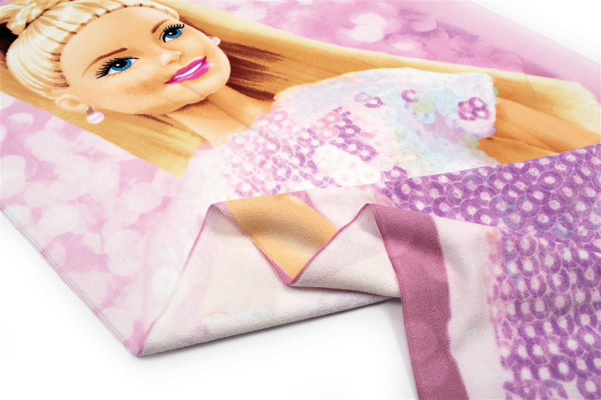 Πετσέτα Θαλάσσης Quick Dry Mattel Barbie 85 70X140 Pink 100% Microfiber