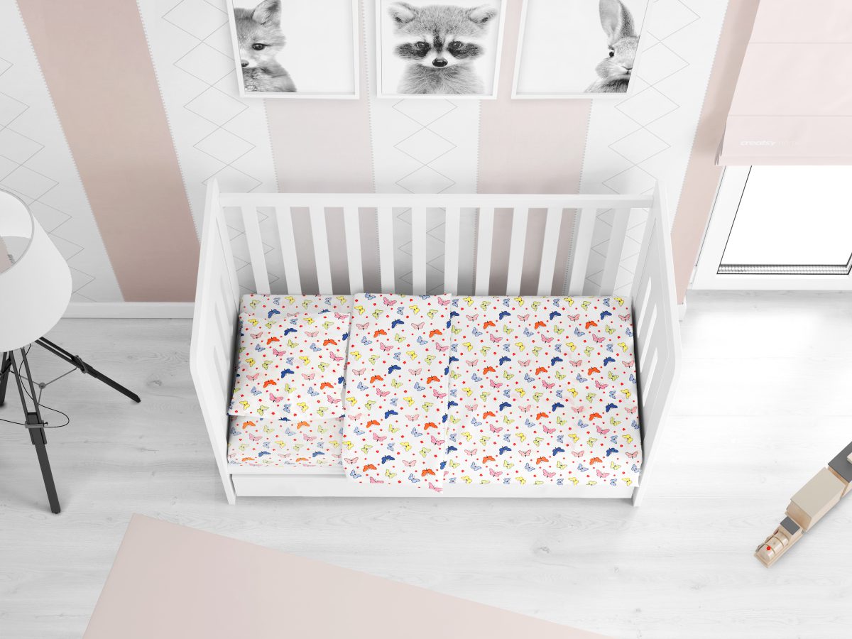 ΠΑΠΛΩΜΑ ΕΜΠΡΙΜΕ bebe Butterfly 49 120X160 Rotary Print Flannel cotton 100%