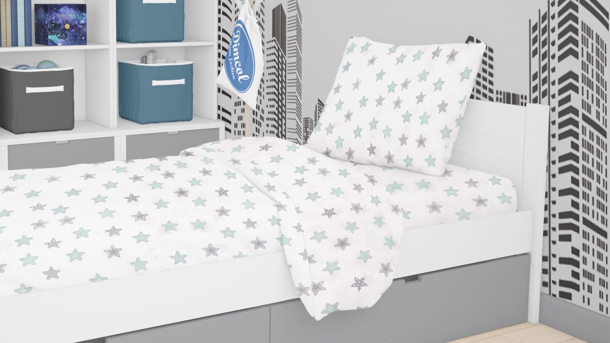 ΠΑΠΛΩΜΑ ΕΜΠΡΙΜΕ kids Star 101 160X240 Green Cotton 100%