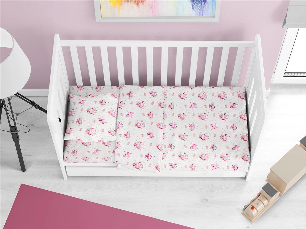 ΠΑΠΛΩΜΑ ΕΜΠΡΙΜΕ bebe Unicorn 208 120X160 White-Pink Cotton 100%