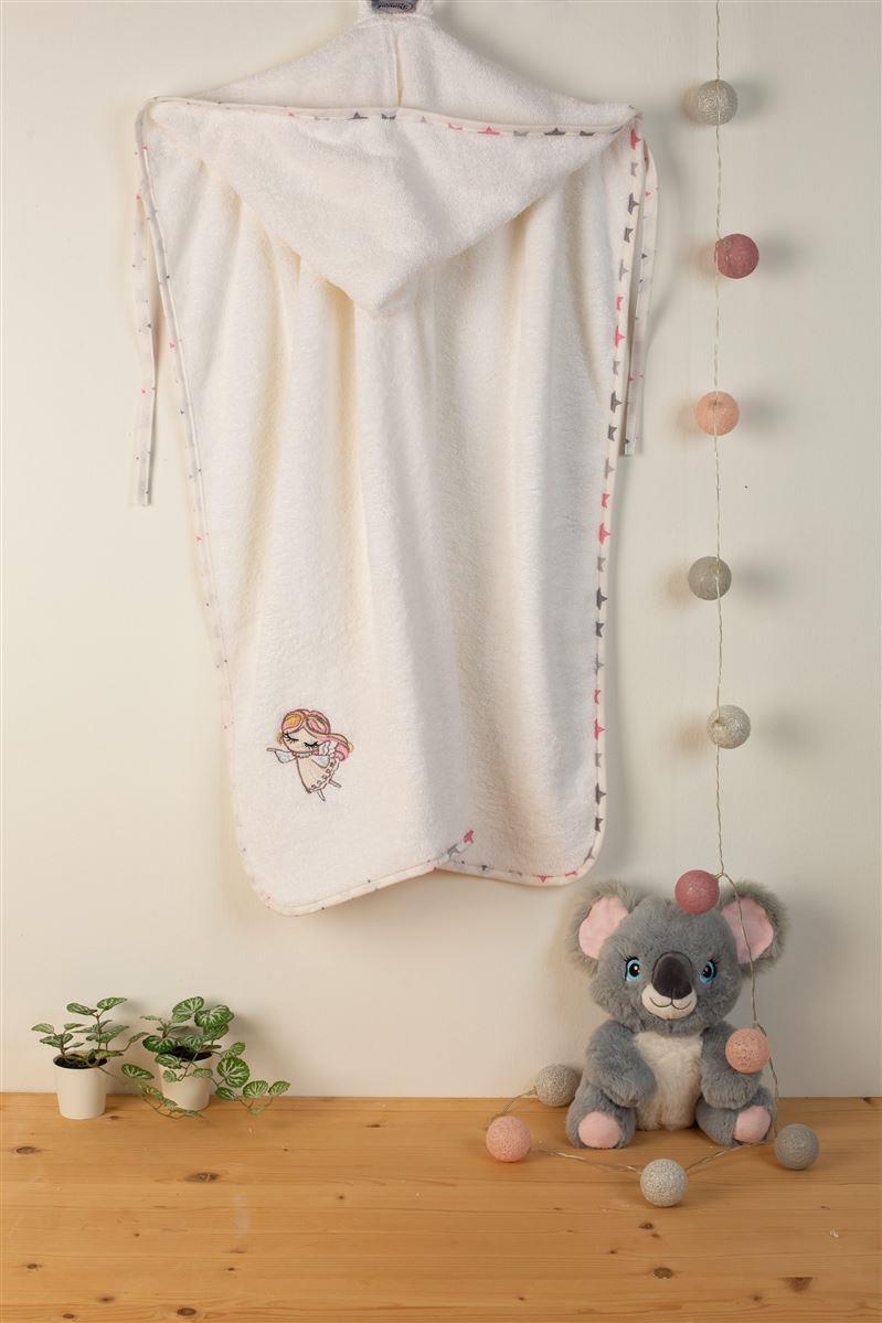 ΚΑΠΑ Με Κέντημα bebe Little Angel 142 75X85 Λευκό 100% Cotton