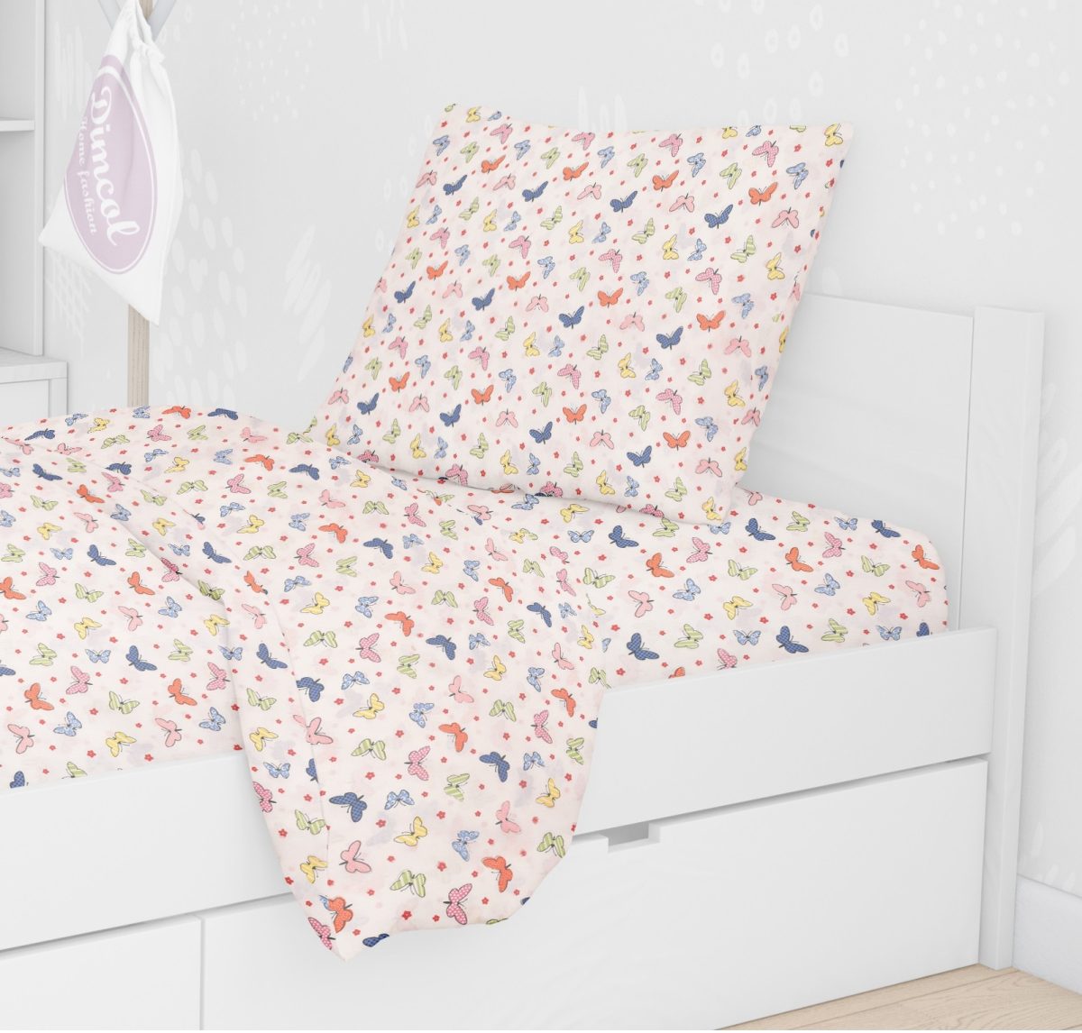 ΜΑΞΙΛΑΡΟΘΗΚΗ ΕΜΠΡΙΜΕ kids Butterfly 49 50X70 Rotary Print Cotton 100%