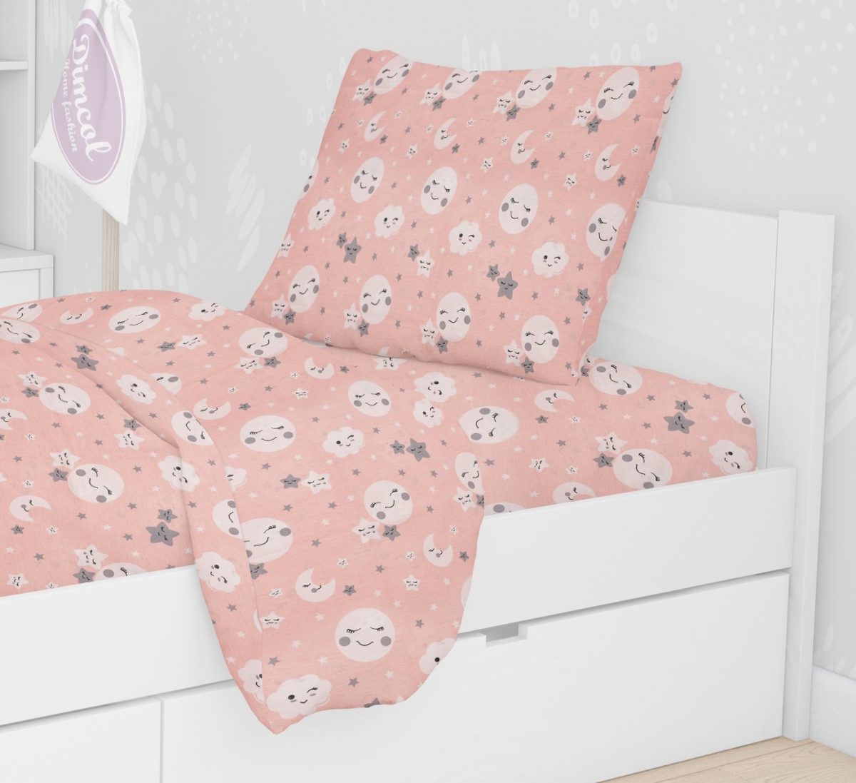 ΜΑΞΙΛΑΡΟΘΗΚΗ ΕΜΠΡΙΜΕ kids Smile 82 50X70 Coral Cotton 100%