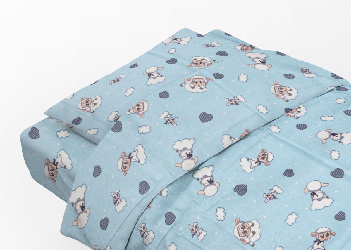 ΜΑΞΙΛΑΡΟΘΗΚΗ ΕΜΠΡΙΜΕ kids Προβατάκι 06 50X70 Sky blue Flannel cotton 100%