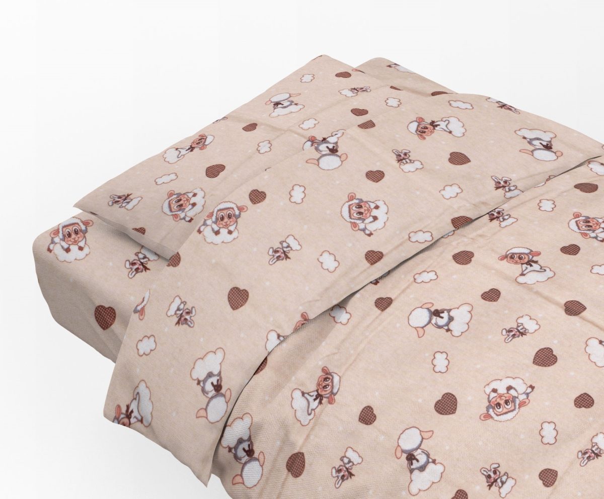 ΜΑΞΙΛΑΡΟΘΗΚΗ ΕΜΠΡΙΜΕ kids Προβατάκι 07 50X70 Beige Flannel cotton 100%