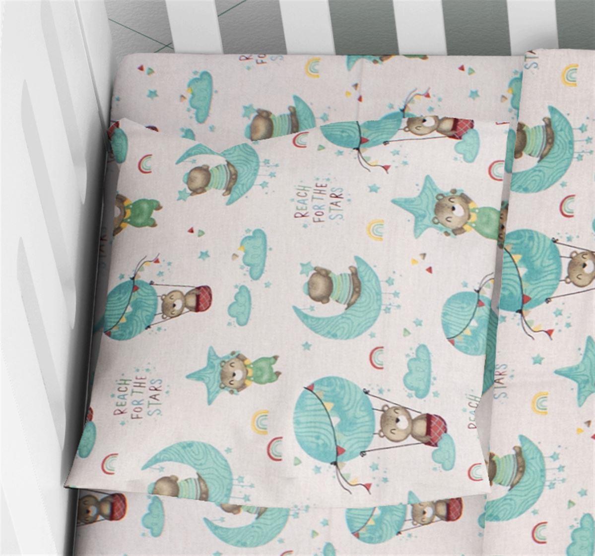 ΜΑΞΙΛΑΡΟΘΗΚΗ ΕΜΠΡΙΜΕ bebe Reach the stars 192 35X45 Green Cotton 100%