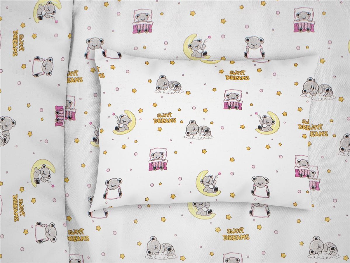 ΜΑΞΙΛΑΡΟΘΗΚΗ ΕΜΠΡΙΜΕ bebe Sweet Dreams 553 35X45 White-Pink 100% Cotton