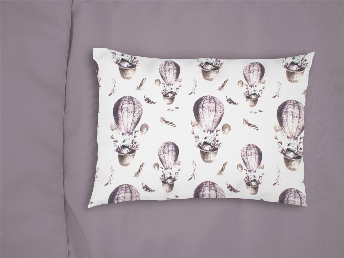 ΜΑΞΙΛΑΡΟΘΗΚΗ ΕΜΠΡΙΜΕ kids Hot Air Balloon 78 50X70 Lilac 100% Cotton Flannel