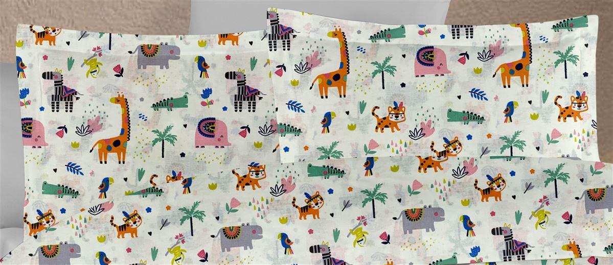 ΜΑΞΙΛΑΡΟΘΗΚΗ ΕΜΠΡΙΜΕ bebe Zoo 556 35X45 White-Multi 100% Cotton