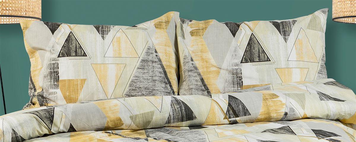 ΜΑΞΙΛΑΡΟΘΗΚΗ ΕΜΠΡΙΜΕ Geometrical 333 50X70 Beige 100% Cotton Flannel