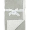 Κουβέρτα Sherpa Cord bebe 420 gsm Ριγέ 10 75X100 Grey 100% Polyester