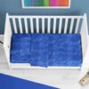 Σεντόνια Σετ 3 τεμ bebe Premium Shadow 631 120X160 Electric Blue 100% Cotton