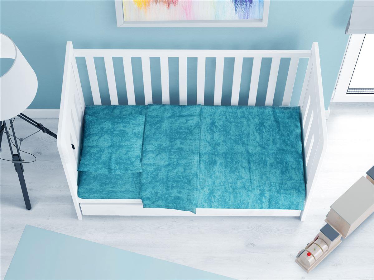 Σεντόνια Σετ 3 τεμ bebe Premium Shadow 620 120X160 Turquoise 100% Cotton