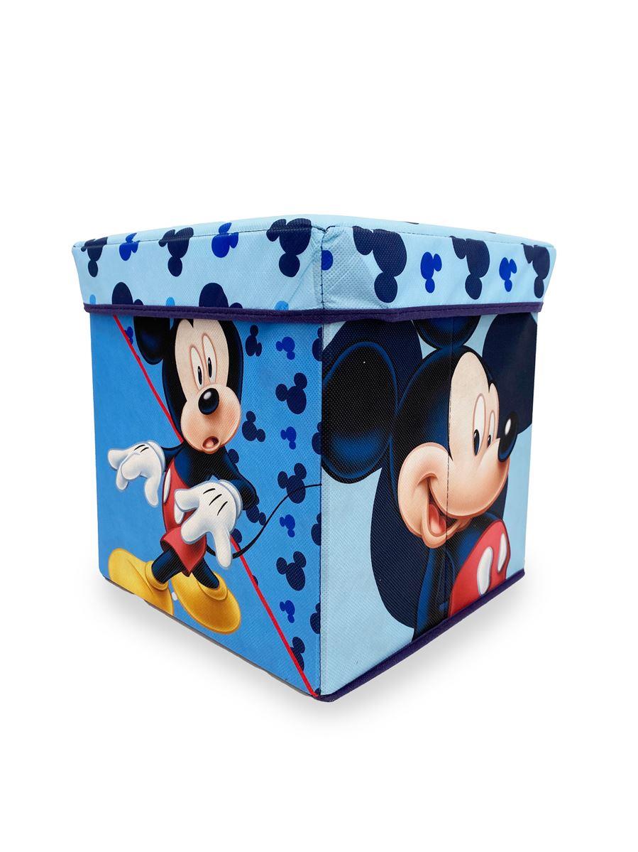 Κουτί-Σκαμπό Disney Home Mickey 14 30X30X30 Sky Blue 100% Polyester