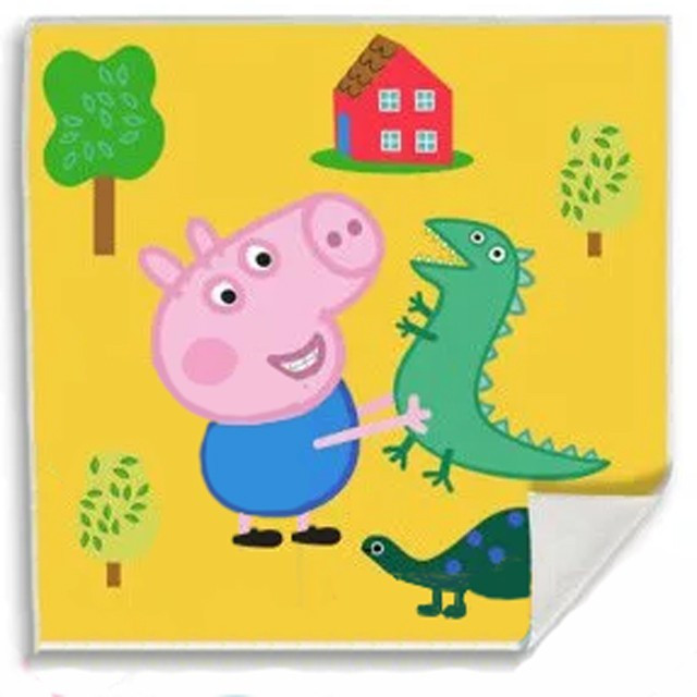 Peppa Pig Dino Magic Βρεφική Πετσέτα Προσώπου-Χεριών Πολύχρωμη 30x30cm