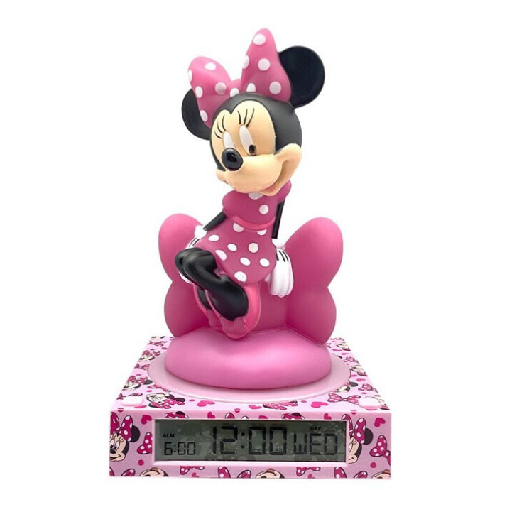 Παιδικό Ξυπνητήρι Νυχτερινό φωτιστικό Disney Minnie Chic 3D