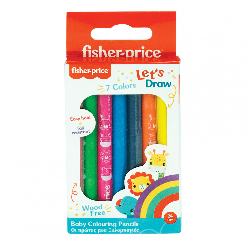 Fisher-Price Let's Draw πλενόμενος μαρκαδόρος για μωρά, 7 τεμάχια