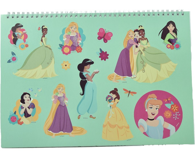 Alternative view of Disney Princess Spring Σπιράλ μπλοκ ζωγραφικής A4 με 40 σελίδες και αυτοκόλλητα