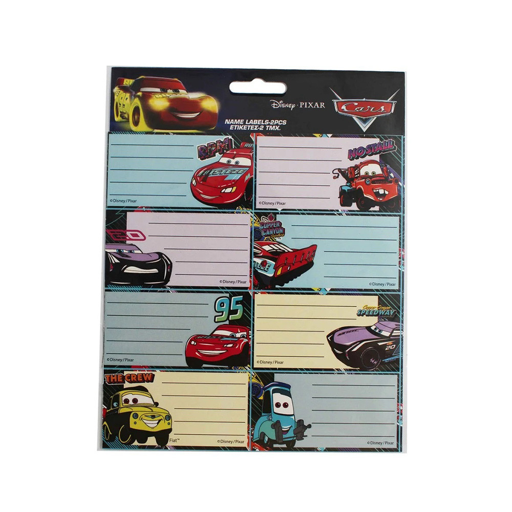 Disney Cars Lightning Ετικέτες Τετραδίου 16 Τεμαχίων