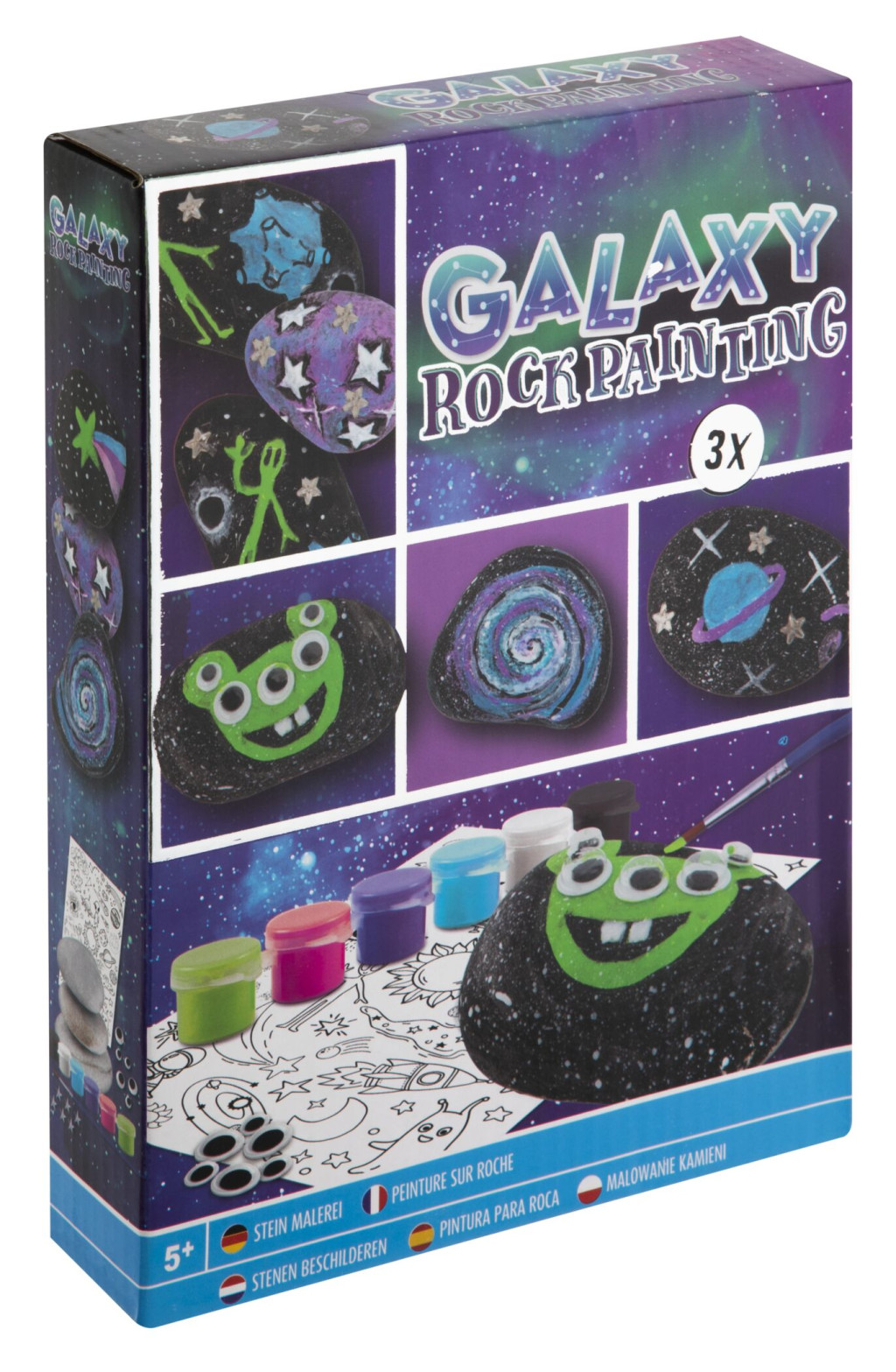 Space Galaxy Colorful Pebble Σετ Ζωγραφικής για Δημιουργική Απασχόληση Παιδιών με αυτοκόλλητη ετικέταs