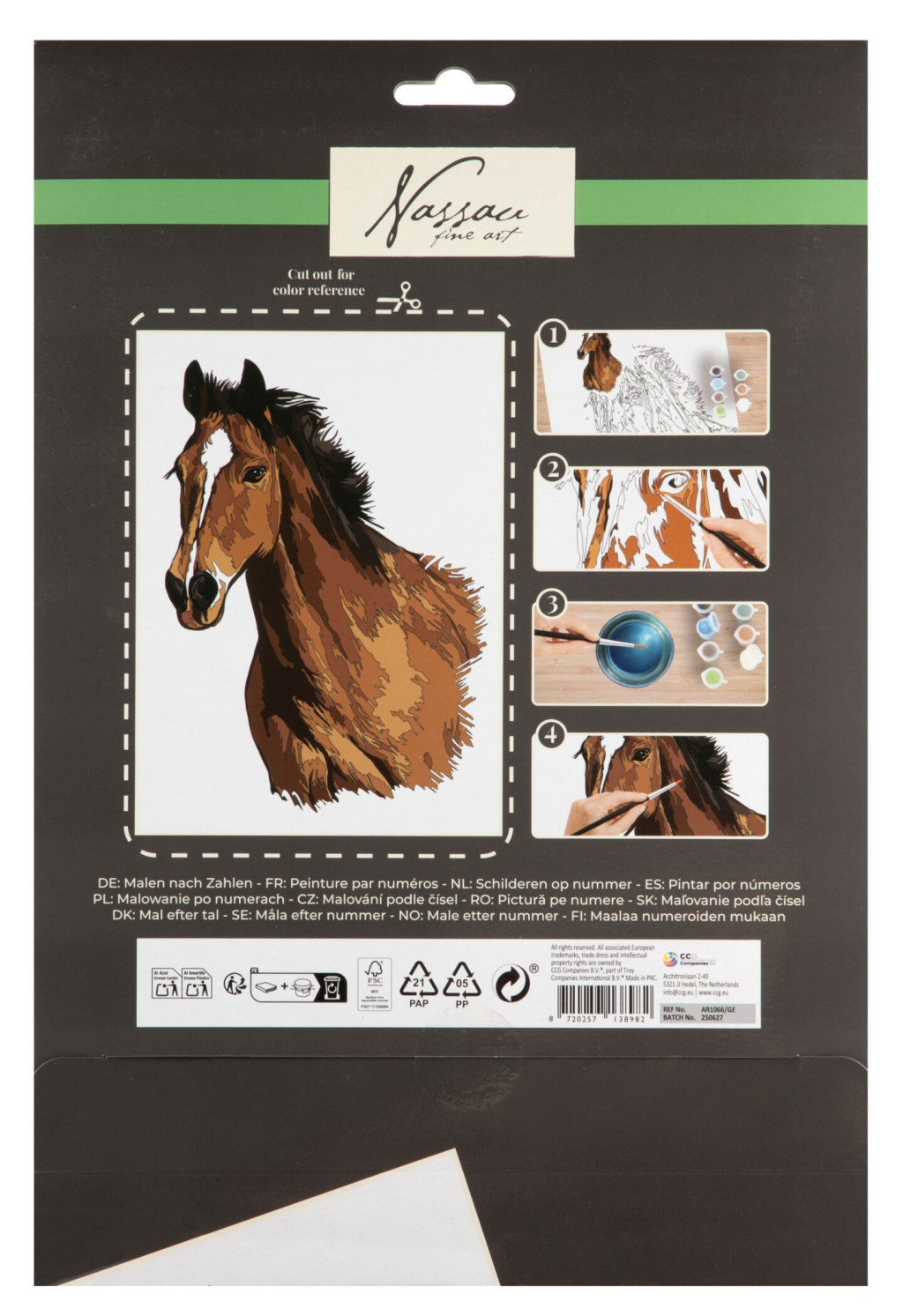 Alternative view of Horses Παιδικό Σετ Ζωγραφικής με Αριθμούς A4  Άλογο