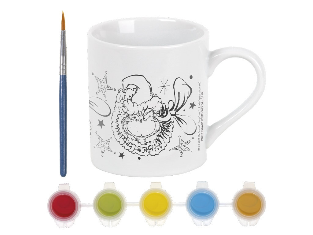 Alternative view of The Grinch Σετ Ζωγραφικής Πορσελάνινης Κούπας 235 ml σε Κουτί Δώρου