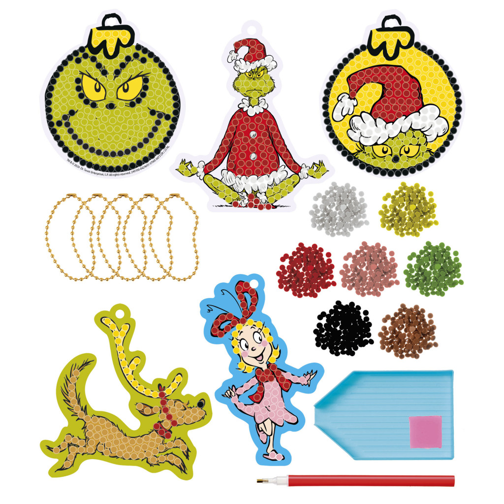 Alternative view of The Grinch Dr Seuss Σετ Ζωγραφική με διαμάντια με Κρεμαστό για Δημιουργική Διακόσμηση