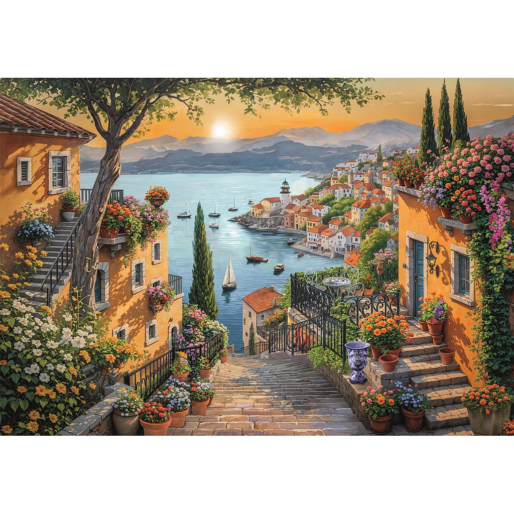 Alternative view of Cities Steps to Harbor 1500 Τεμάχια puzzle Clementoni