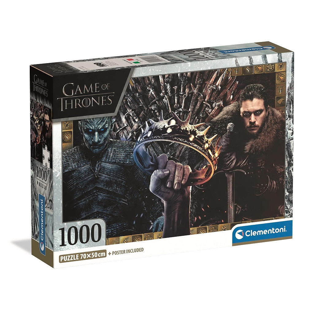 Game of Thrones Ice and Fire 1000 Τεμάχια Puzzle Συμπαγούς Σχεδιασμού Clementoni
