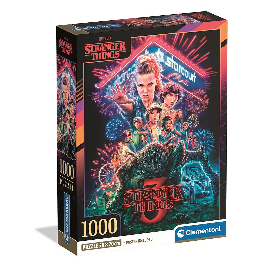 Stranger Things Starcourt Mall 1000 τεμάχια Clementoni puzzle Compact