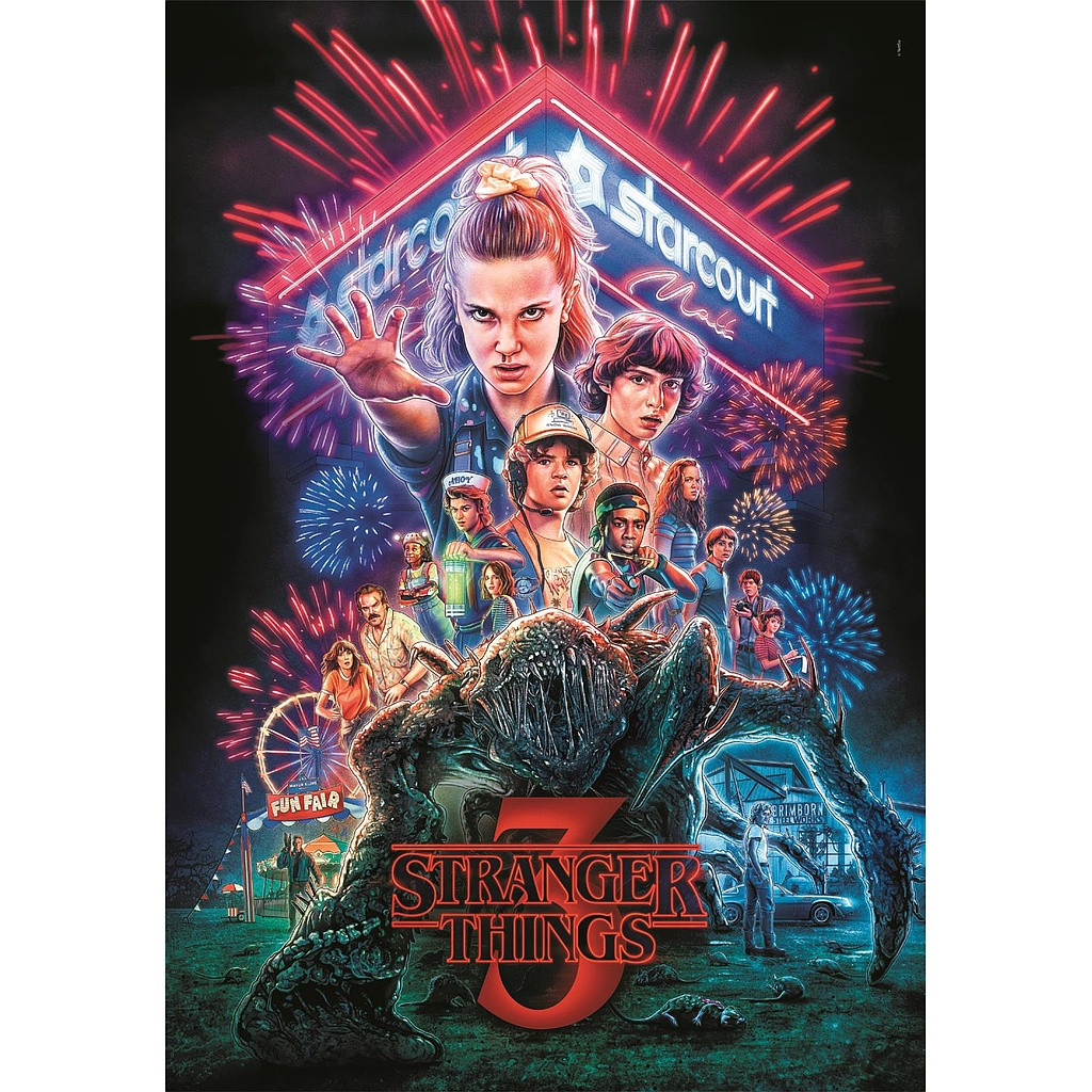 Alternative view of Stranger Things Starcourt Mall 1000 τεμάχια Clementoni puzzle Compact