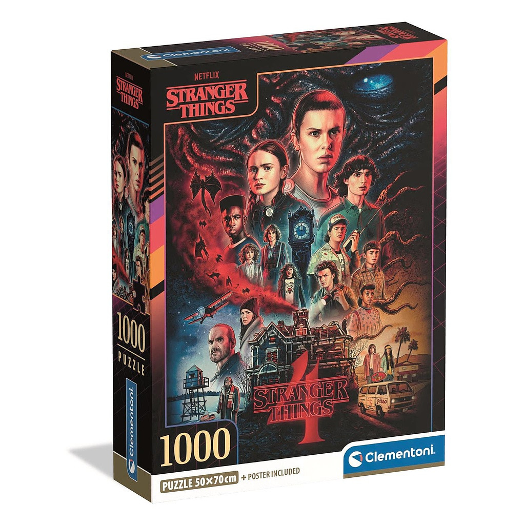 Stranger Things Darkness Rises 1000 τεμάχια Clementoni puzzle Compact