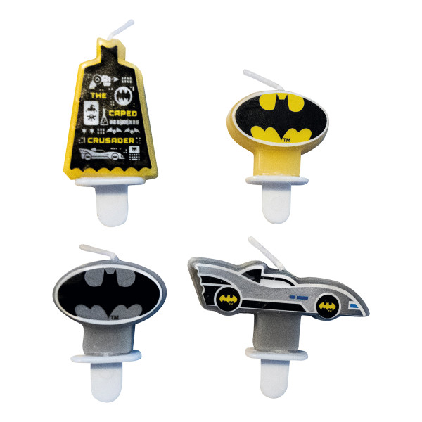 Batman City Σετ κεριών για τούρτα 4 τεμάχια