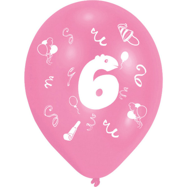 Happy Birthday Ribbon Μπαλόνια Happy Birthday 6, σετ 8 τεμαχίων, 10 ιντσών (25,4 cm)