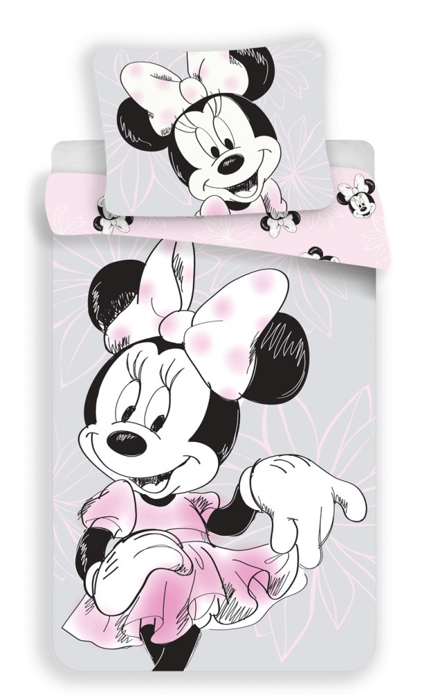Disney Minnie Beautiful Σετ μονή παιδική παπλωματοθήκη με μαξιλαροθήκη 140x200cm, 70x90 cm