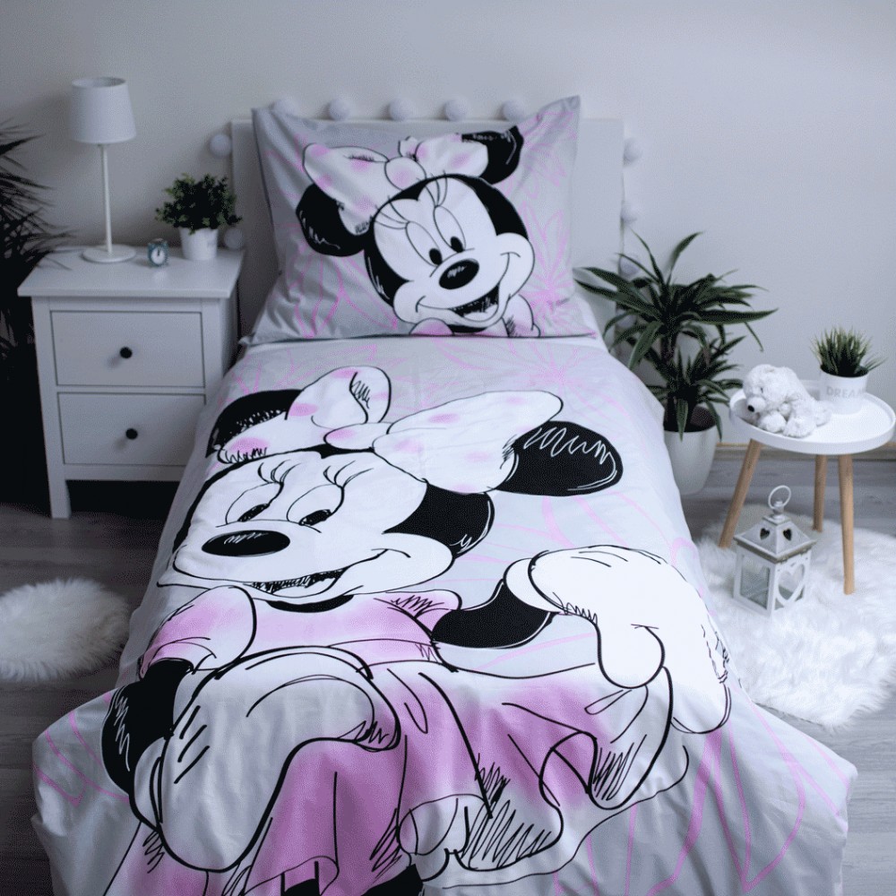 Alternative view of Disney Minnie Beautiful Σετ μονή παιδική παπλωματοθήκη με μαξιλαροθήκη 140x200cm, 70x90 cm
