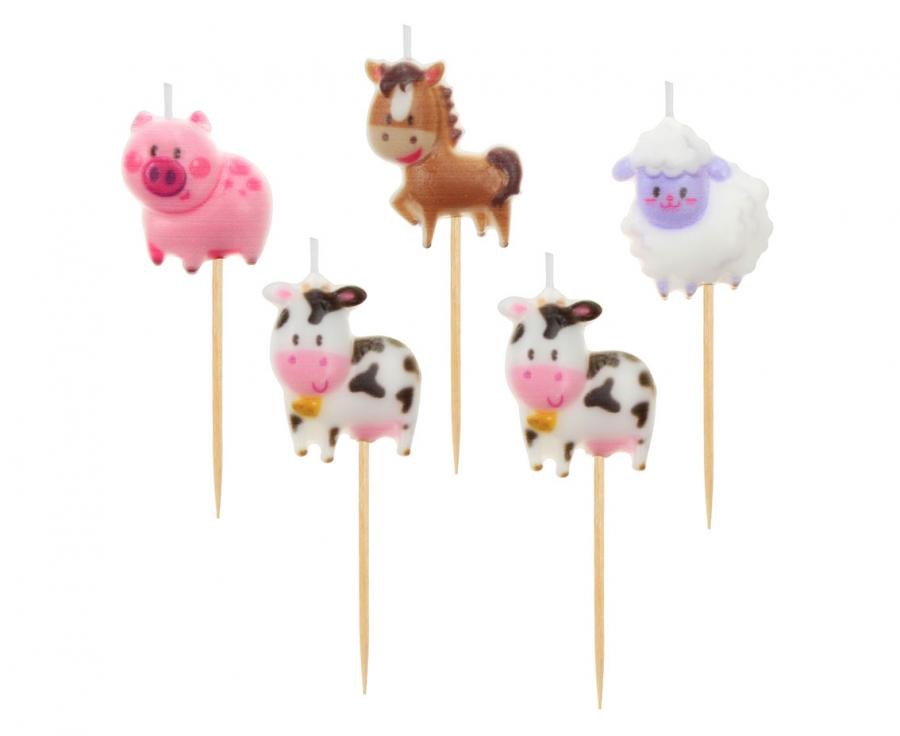Animals Farm κερί γενεθλίων, σετ κεριών 5