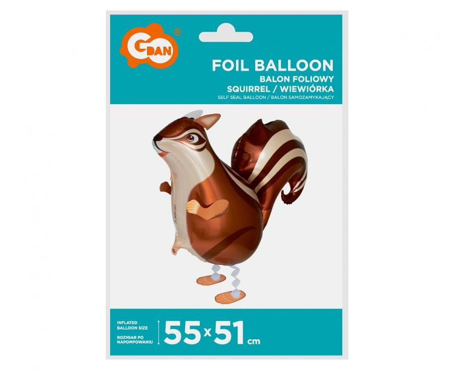 Alternative view of Chipmunk Squirrel, walking Foil Μπαλόνι 55 cm