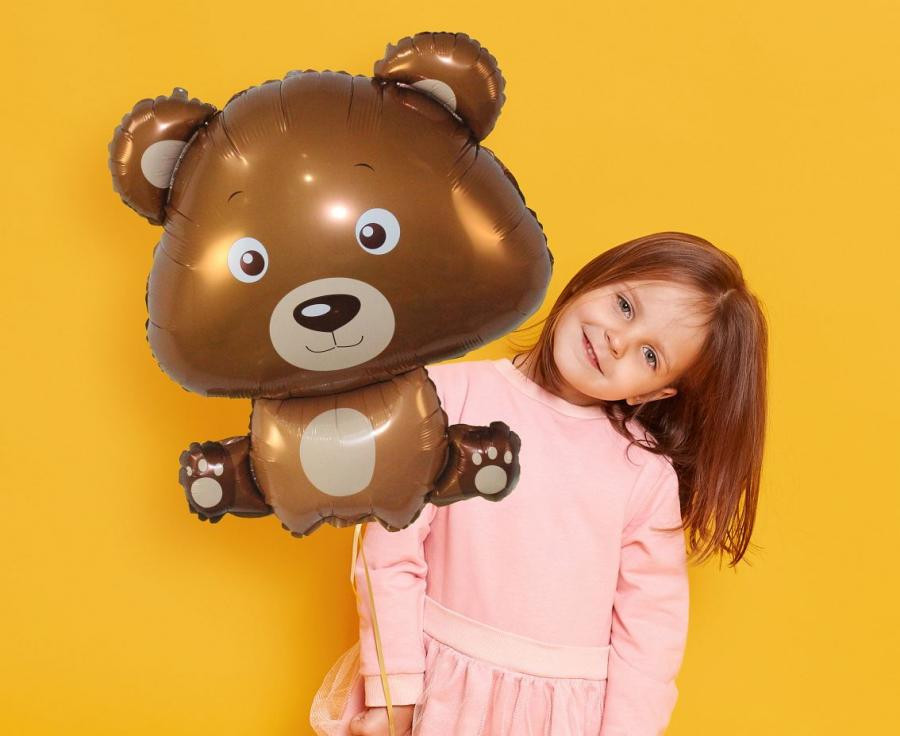 Alternative view of Teddy Bear Brown Foil Μπαλόνι 60 cm