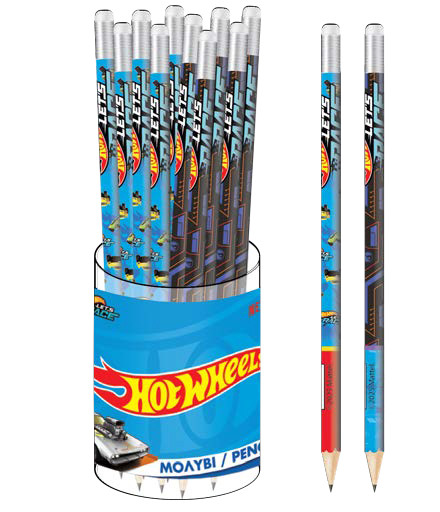 Hot Wheels Runner HB μολύβι με λεπτή μύτη και γόμα